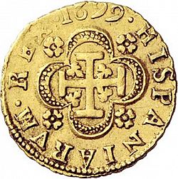 Large Reverse for 1 Escudo 1699 coin