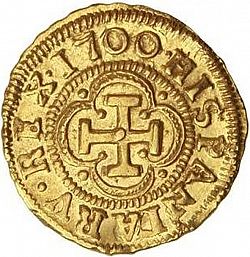 Large Reverse for 1 Escudo 1700 coin