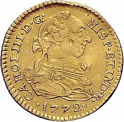 Large Obverse for 1 Escudo 1772 coin