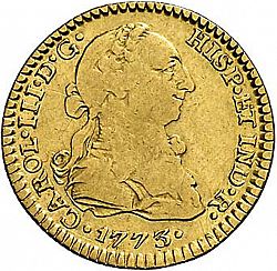 Large Obverse for 1 Escudo 1773 coin