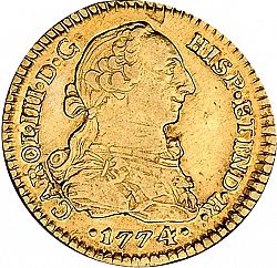 Large Obverse for 1 Escudo 1774 coin
