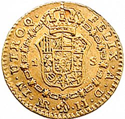 Large Reverse for 1 Escudo 1778 coin