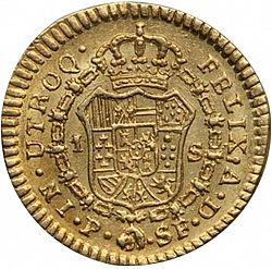 Large Reverse for 1 Escudo 1781 coin