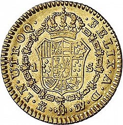 Large Reverse for 1 Escudo 1785 coin