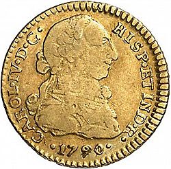 Large Obverse for 1 Escudo 1790 coin