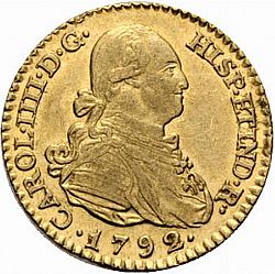 Large Obverse for 1 Escudo 1792 coin