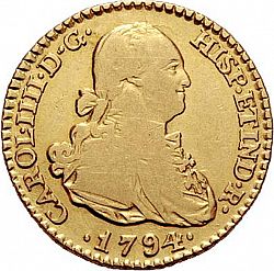 Large Obverse for 1 Escudo 1794 coin