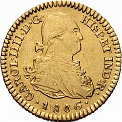 Large Obverse for 1 Escudo 1806 coin
