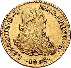 Large Obverse for 1 Escudo 1806 coin