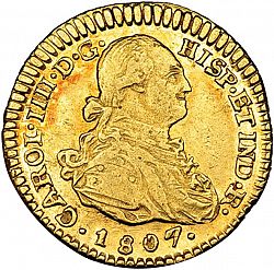 Large Obverse for 1 Escudo 1807 coin