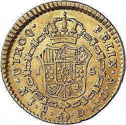 Large Reverse for 1 Escudo 1790 coin