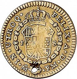 Large Reverse for 1 Escudo 1796 coin
