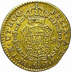 Large Reverse for 1 Escudo 1799 coin