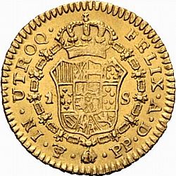 Large Reverse for 1 Escudo 1800 coin