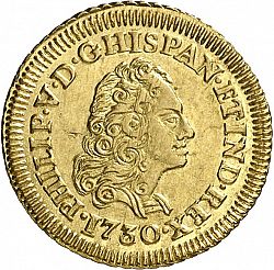 Large Obverse for 1 Escudo 1730 coin
