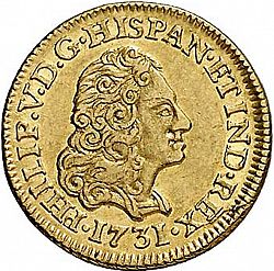 Large Obverse for 1 Escudo 1731 coin