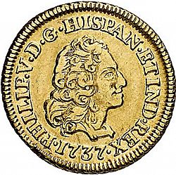 Large Obverse for 1 Escudo 1737 coin
