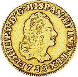 Large Obverse for 1 Escudo 1739 coin