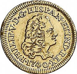 Large Obverse for 1 Escudo 1740 coin