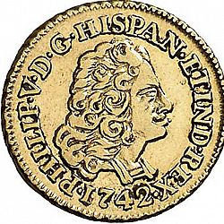 Large Obverse for 1 Escudo 1742 coin