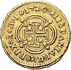Large Reverse for 1 Escudo 1720 coin