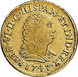 Large Obverse for 1 Escudo 1747 coin