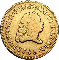 Large Obverse for 1 Escudo 1753 coin