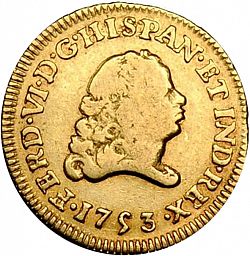Large Obverse for 1 Escudo 1753 coin