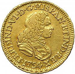 Large Obverse for 1 Escudo 1754 coin