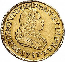 Large Obverse for 1 Escudo 1757 coin