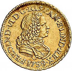 Large Obverse for 1 Escudo 1759 coin