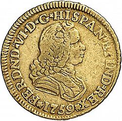 Large Obverse for 1 Escudo 1759 coin