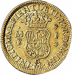 Large Reverse for 1 Escudo 1747 coin