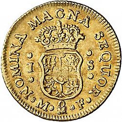 Large Reverse for 1 Escudo 1750 coin