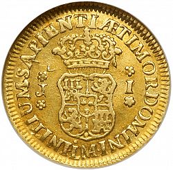 Large Reverse for 1 Escudo 1751 coin