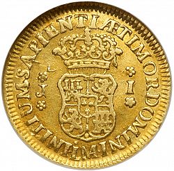 Large Reverse for 1 Escudo 1751 coin