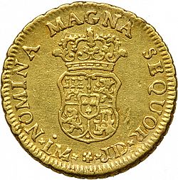 Large Reverse for 1 Escudo 1754 coin