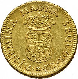 Large Reverse for 1 Escudo 1754 coin