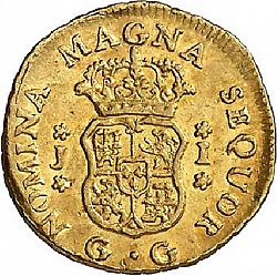 Large Reverse for 1 Escudo 1755 coin