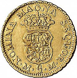 Large Reverse for 1 Escudo 1757 coin