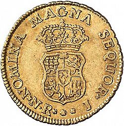 Large Reverse for 1 Escudo 1758 coin