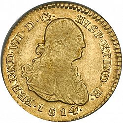 Large Obverse for 1 Escudo 1814 coin