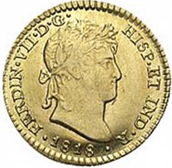 Large Obverse for 1 Escudo 1818 coin