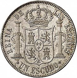 Large Reverse for 1 Escudo 1868 coin