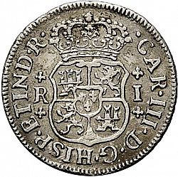 Large Obverse for 1 Real 1762 coin