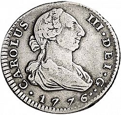 Large Obverse for 1 Real 1776 coin