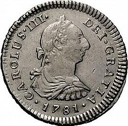 Large Obverse for 1 Real 1781 coin