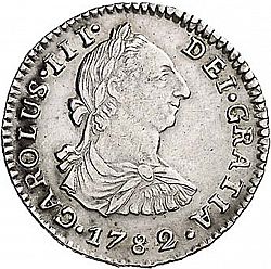 Large Obverse for 1 Real 1782 coin