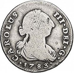 Large Obverse for 1 Real 1783 coin