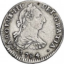 Large Obverse for 1 Real 1784 coin